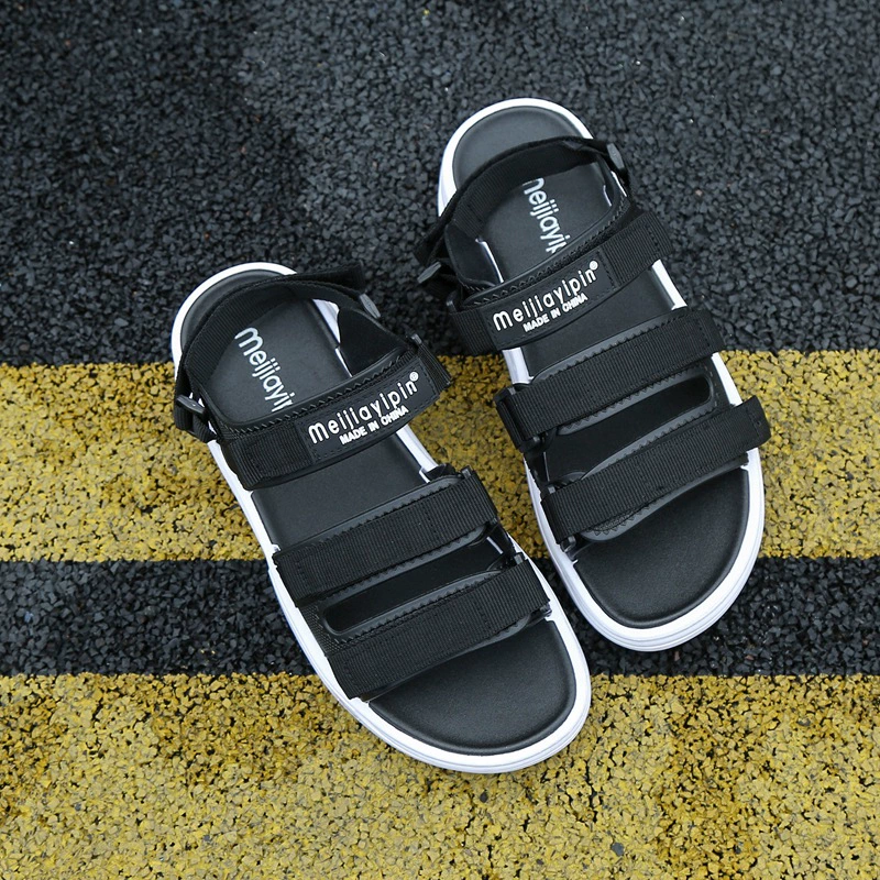 Four Seasons новый продвинутый сенсорный сандалий мужской плоский пляж обувь для взрослых рабочая обувь эластичные и нескользкие тапочки