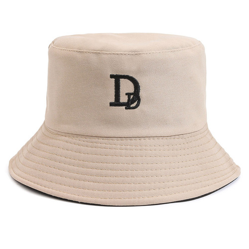 Fisherman's Hat Korean Style Face-Slimming Sun Hat Letter Fashion Casual Hat Women's Double-Sided Bucket Hat Sun Protection Sun Hat