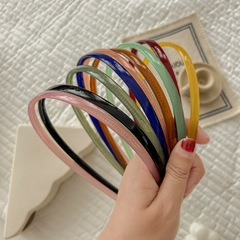 韓國髮飾ins甜美塑料發箍女頭飾簡約糖果色發卡帶齒洗臉壓發頭箍