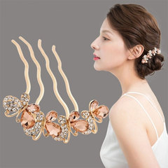 Korean Style Fashion New Butterfly Water Drill Hairpin Comb Hairstyle Hairpin Hairstyle Accessory Elegant Adult Hairpin Comb Hairstyle Accessory