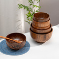 日式酸枣木碗家用大号汤碗拉面碗吃面条碗成人儿童木碗整木制餐具
