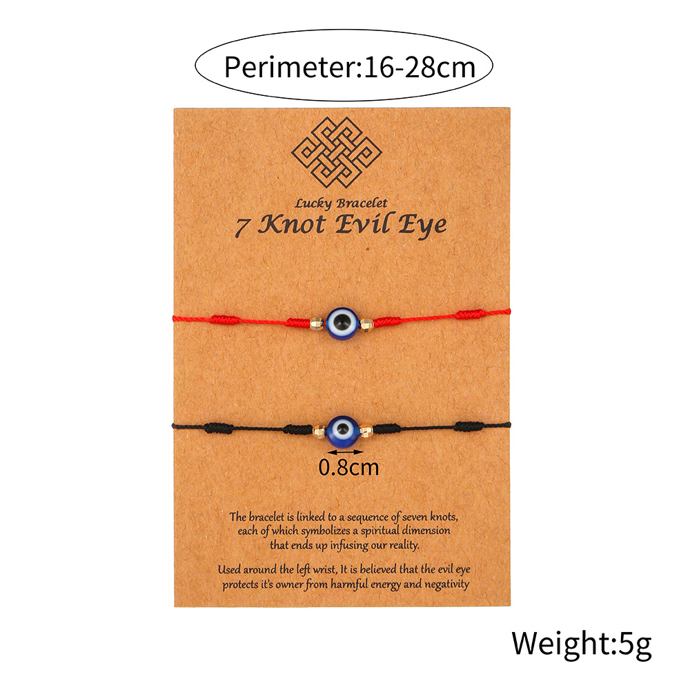 Fashion Devilu0027S Eye rope Couple Bracelets 1 Piece