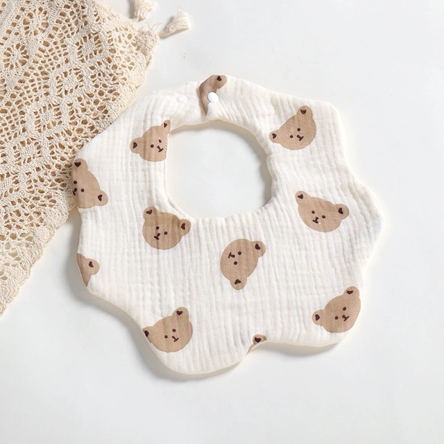 Хлопковый слюнявчик для младенца GAUSE BABY, однотонный, новорожденный, прокладка