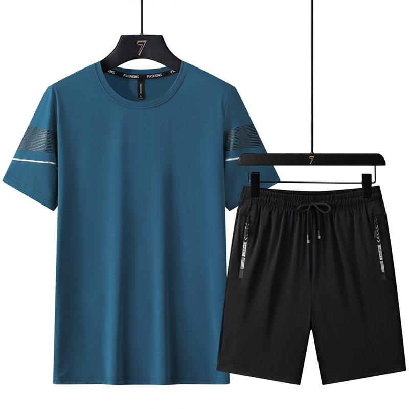 Conjunto de dos piezas para pantalones cortos azules