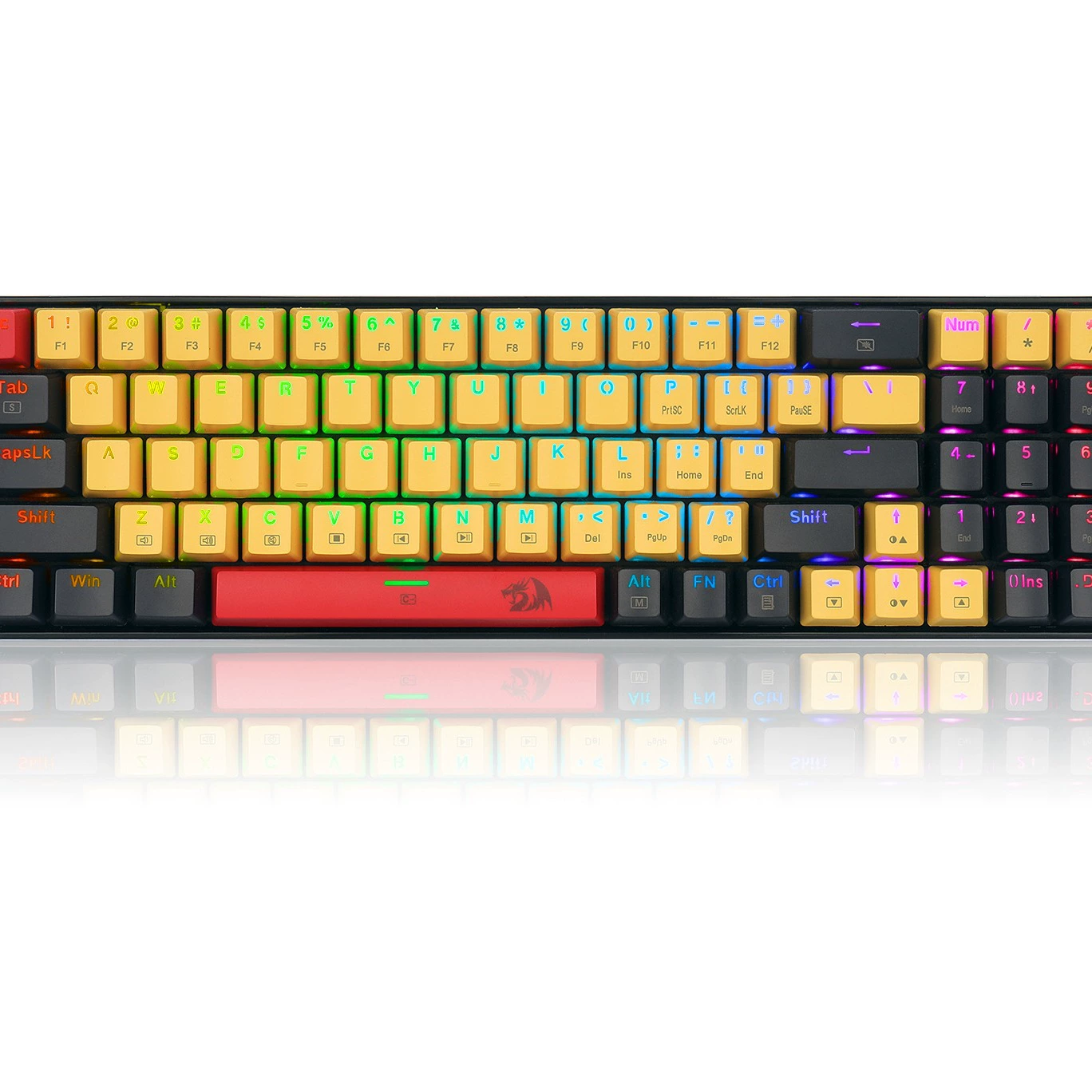 Красный Дракон Redragon K688RGB механическая клавиатура макро программирование маленькие 78 клавиш e-спорт горячая вставка ось клавиатура