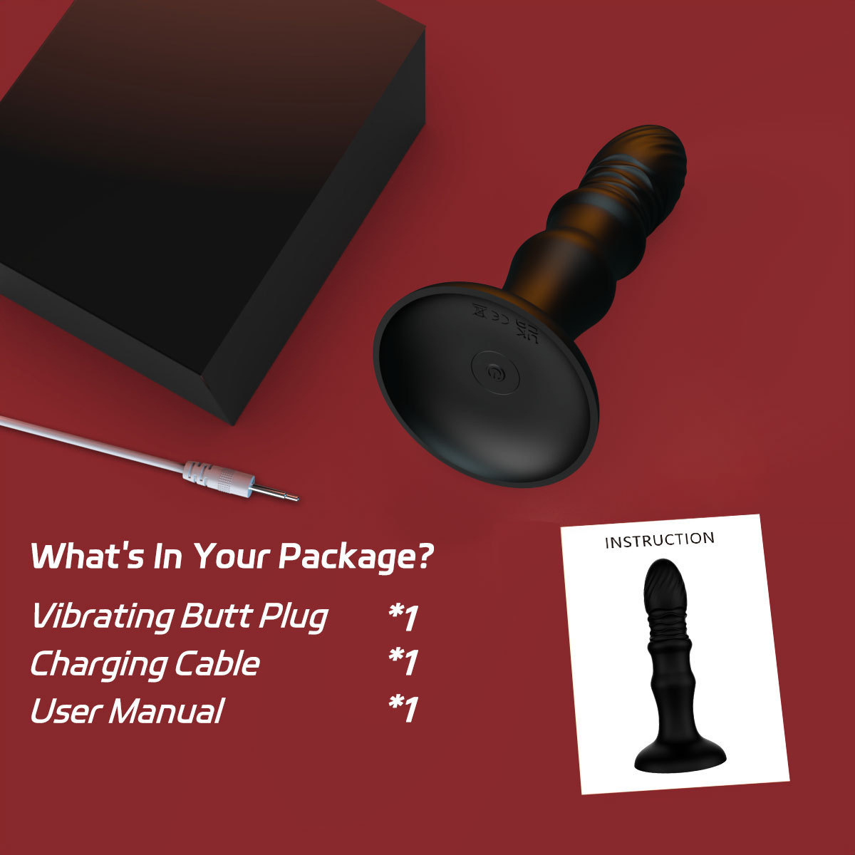 App-Controlled Retractable Silicone Prostate Massager with Vibrating Anal Beads — detail image 18