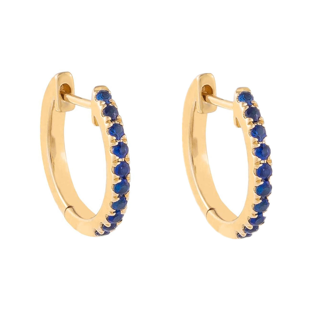 14K-Gold-Sapphire-Huggie-Earri