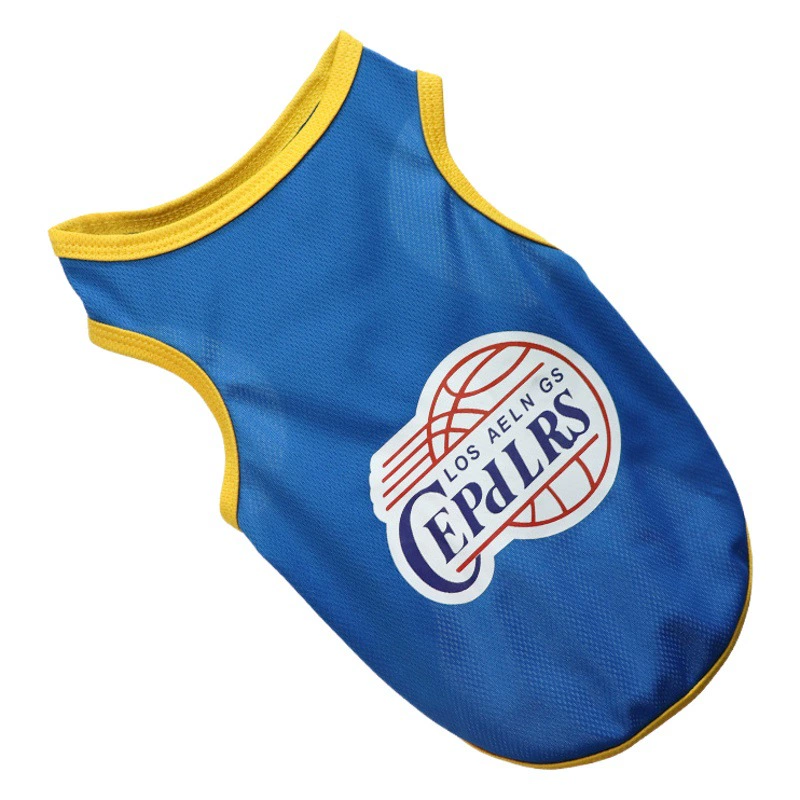 Дышащий баскетбольный костюм для домашних животных 2021, летняя новая одежда для домашних животных, быстросохнущая одежда для маленьких и средних собак, спортивный прилив в западном стиле