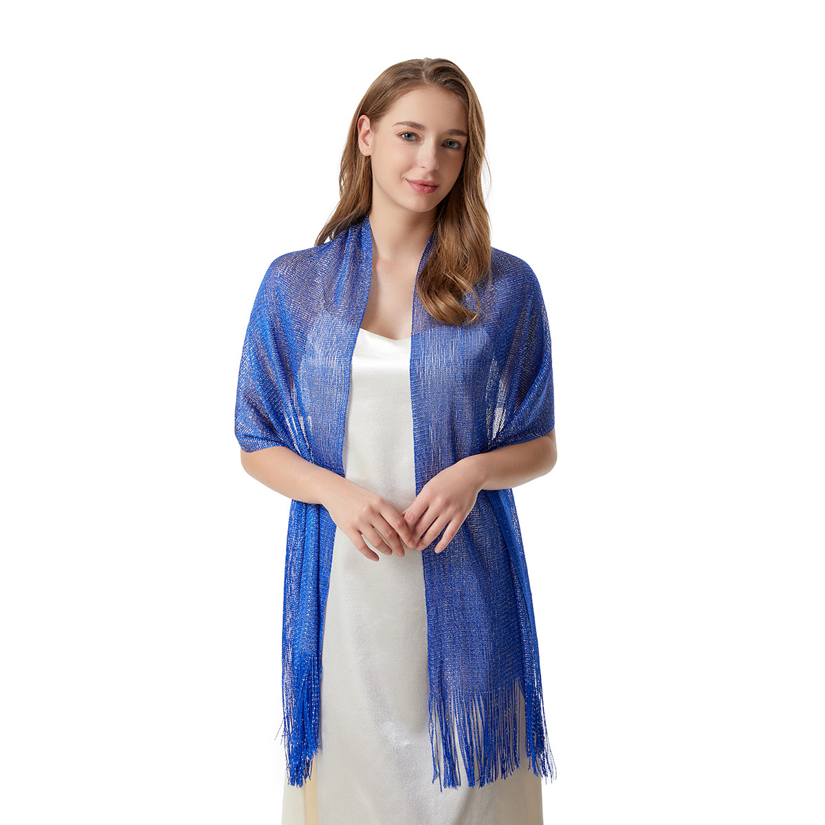Women's Fashion Solid Color Polyester Tassel Shawls display picture 8