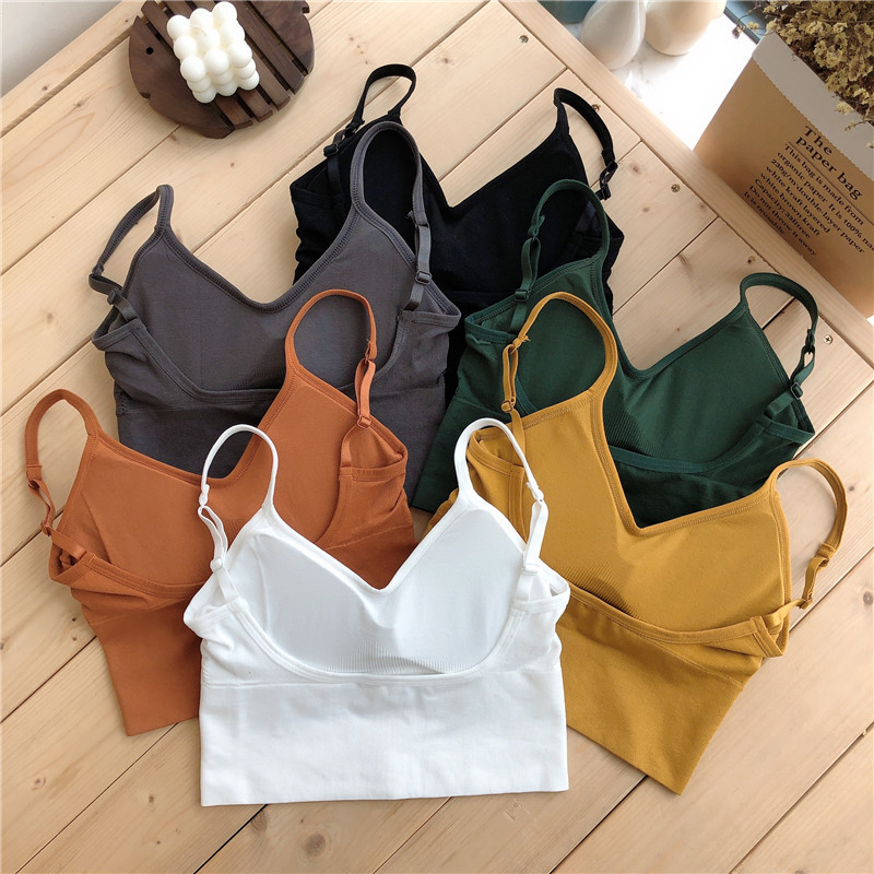 Kaka Same Style Small Daisy Beautiful Back Large u-shaped Sling Wrapped Chest Strapless Outer Wearing Bottoming Non-rimmed Vest Underwear Women's Underwear