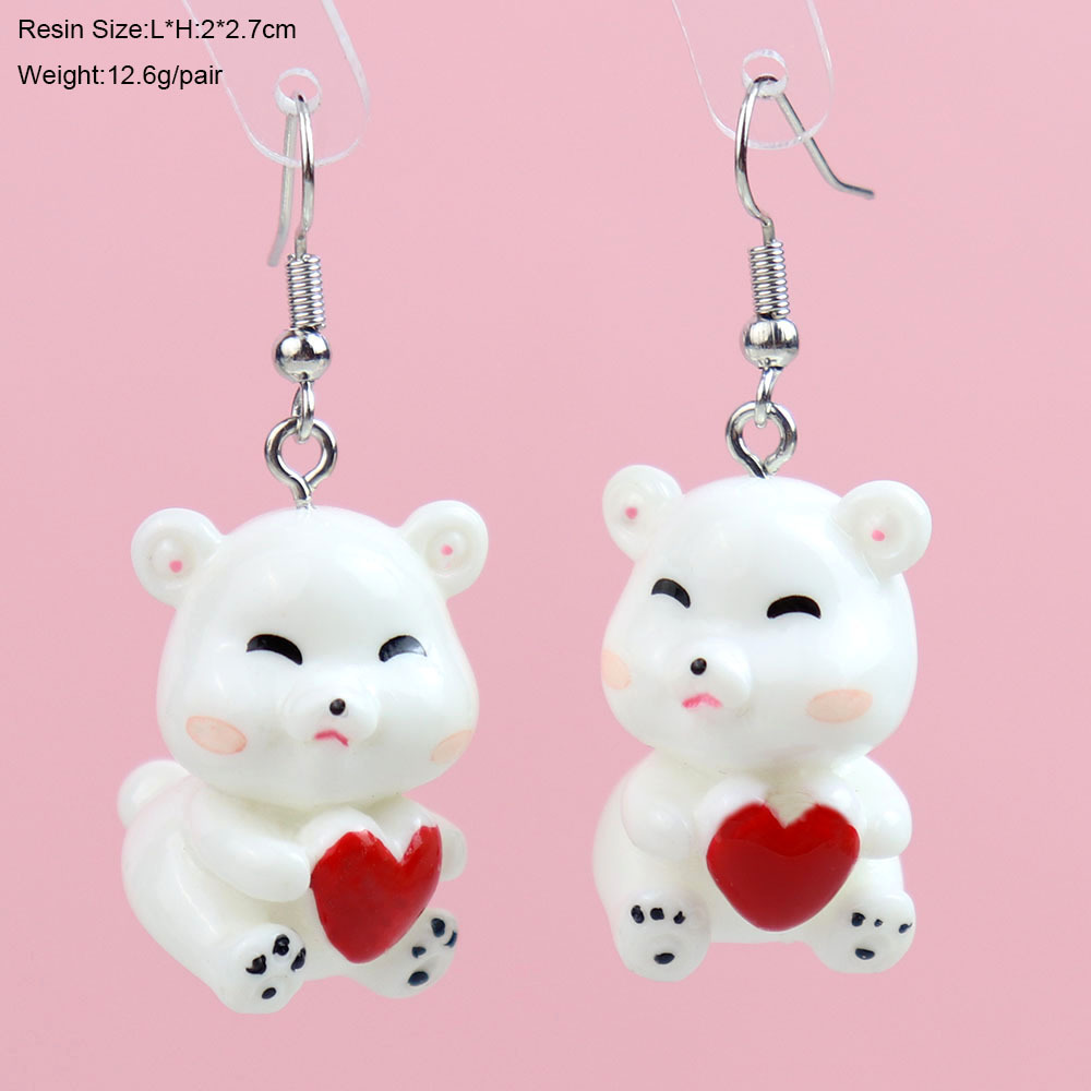 1 Paire Style De Bande Dessinée Mignon Chat Plastique Boucles D'oreilles display picture 15