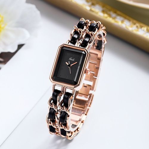 Gedi Square Small Beaded Retro Handmade Braided Bracelet Watch for Ladies, Waterproof, Direct Manufacturer Sale
