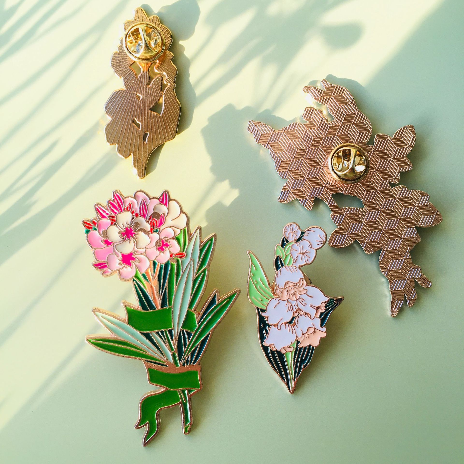 Elegant Lady Pastoral Pin Flower Zinc Alloy Enamel Women's Brooches