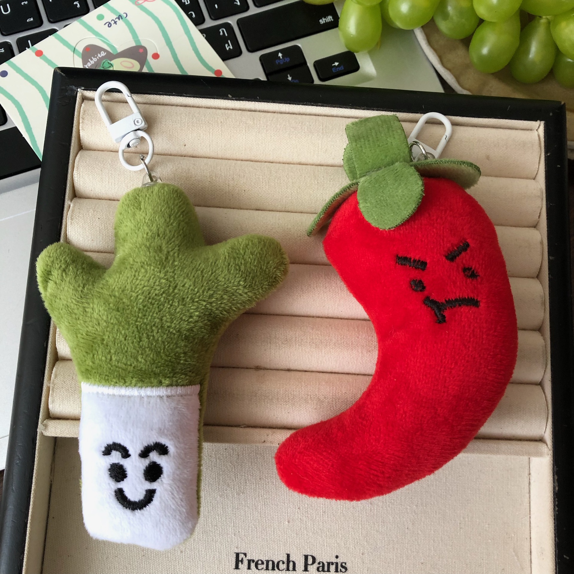 Cartoon Expression Vegetable Doll Pendant Student Versatile Keychain Pendant Girl Bag Doll Boutique Store Pendant