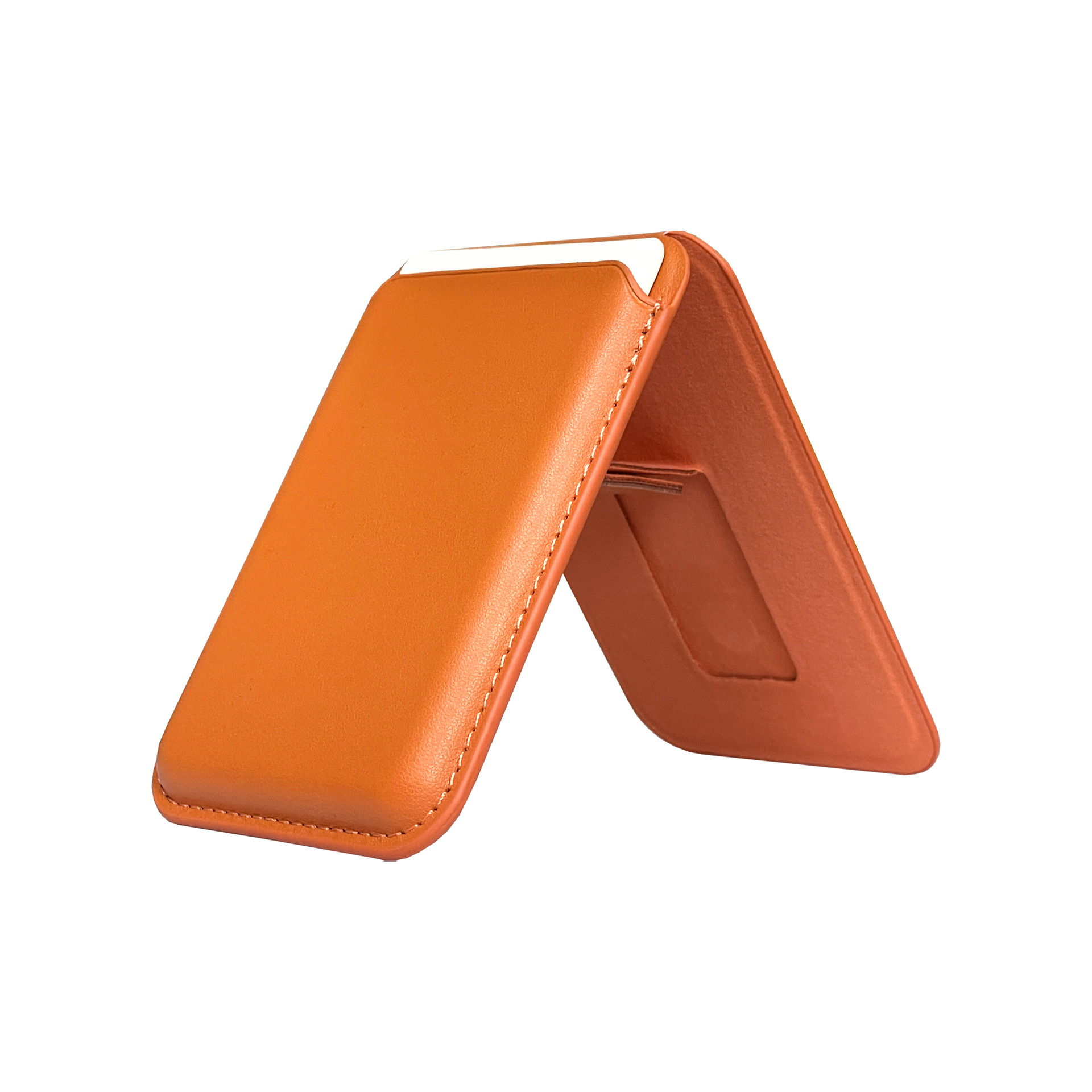 Aplicable a Apple serie MagSafe bolsa de tarjetas magnéticas iPhone serie PU cuero magnético fuerte soporte plegable cubierta de tarjetas