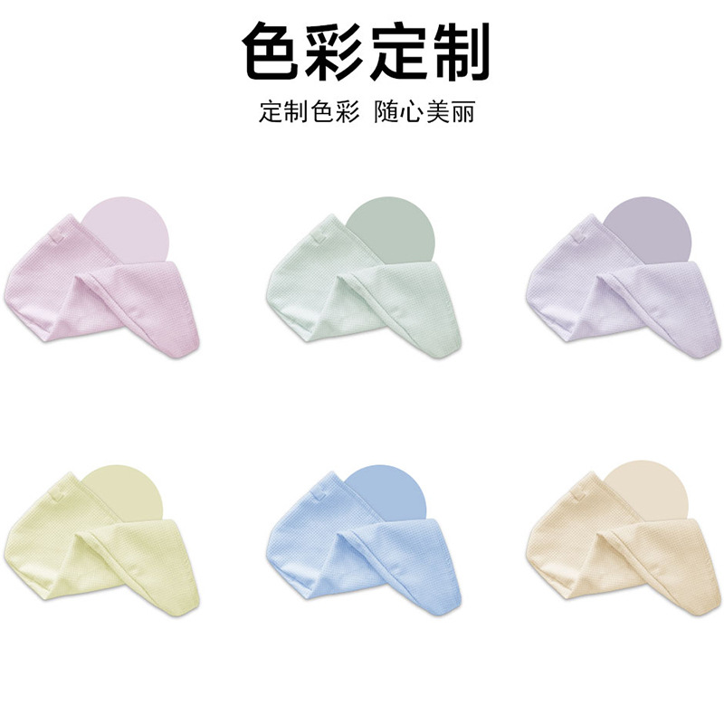 Amazon waffle transfronterizo gorro de secado del cabello súper absorbente bufanda de microfibra de secado rápido Toalla de secado del cabello gorro de ducha