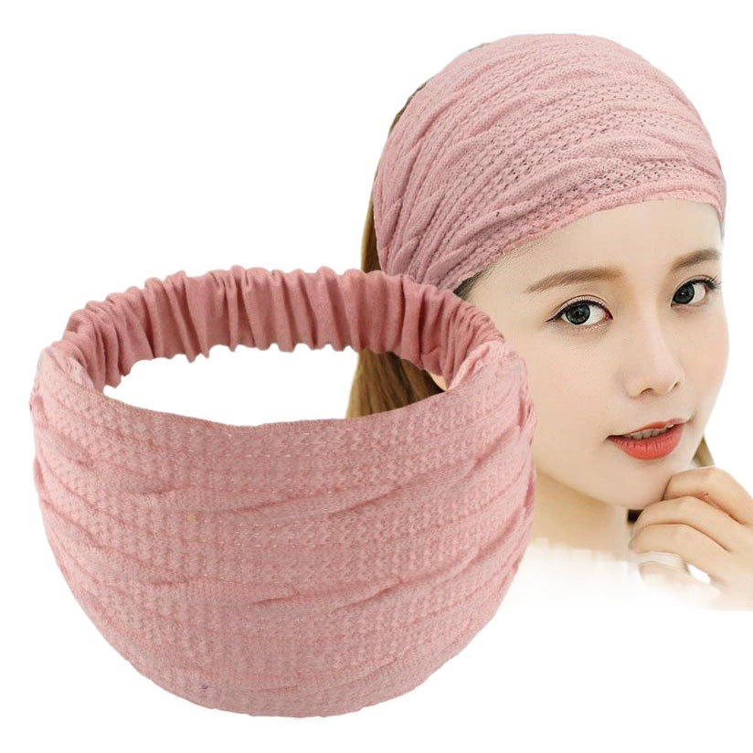 Осенне-Зимний Элегантный трикотажный эластичный ободок для волос с широкими полями Женские интернет-знаменитости вымоют лицо и выйдут, чтобы прикрыть Белый головной убор для волос