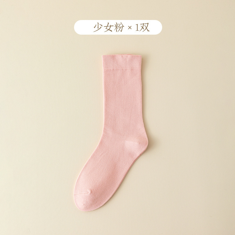 女性用白ソックス春夏ミッドカーフソックスイントレンディな日本製消臭綿ルーズマウスソックスパイルソックス卸売|undefined