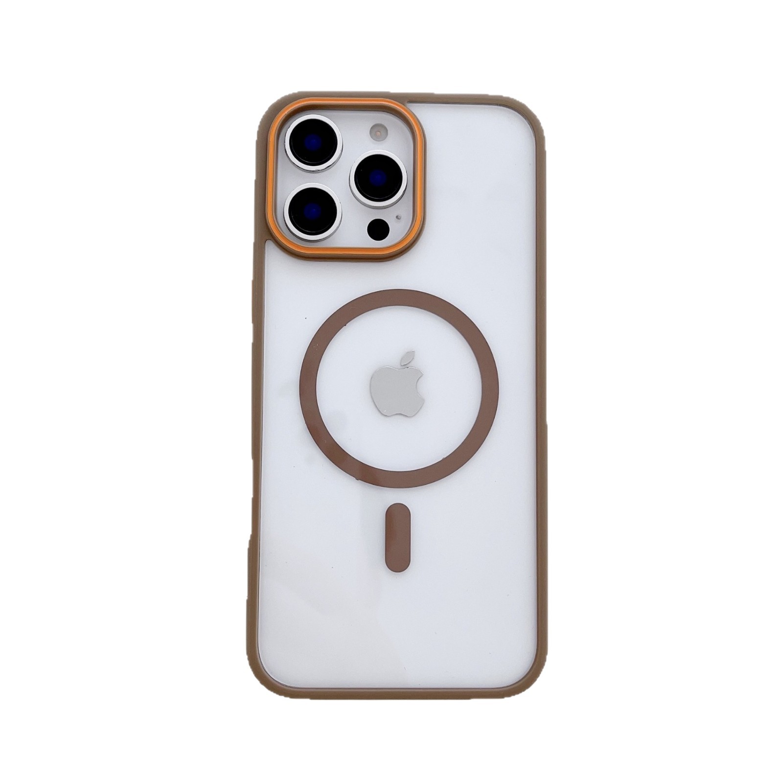 Anillo de contraste de color armadura de alta permeabilidad magnética para iPhone16 PROMAX teléfono móvil Apple 15 cubierta protectora transparente a prueba de caídas