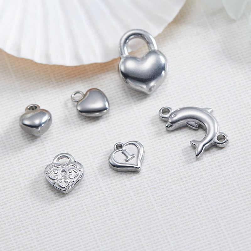 Модные ювелирные украшения из нержавеющей стали: кулон в форме сердца, простое ожерелье и браслет для пар.