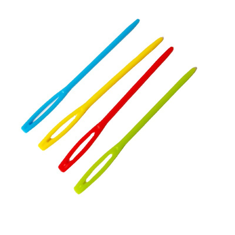 7cm agujas de mano agujas de plástico herramientas de tejido agujas de suéter accesorios de agujas de plástico de bandera de color