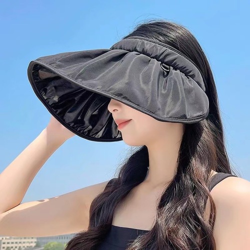 Sun Hat, Trendy Fisherman Hat, Adjustable Beach Hat, UV Protection, Fashionable, Breathable, Wide Brim, Unisex, Korean Style