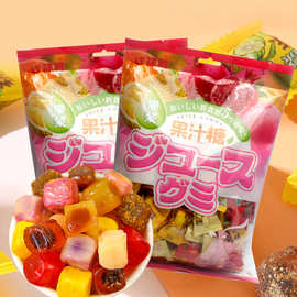 吉祥猴爆浆果汁糖500g袋装混合多口味爆浆软糖水果糖果休闲解馋批
