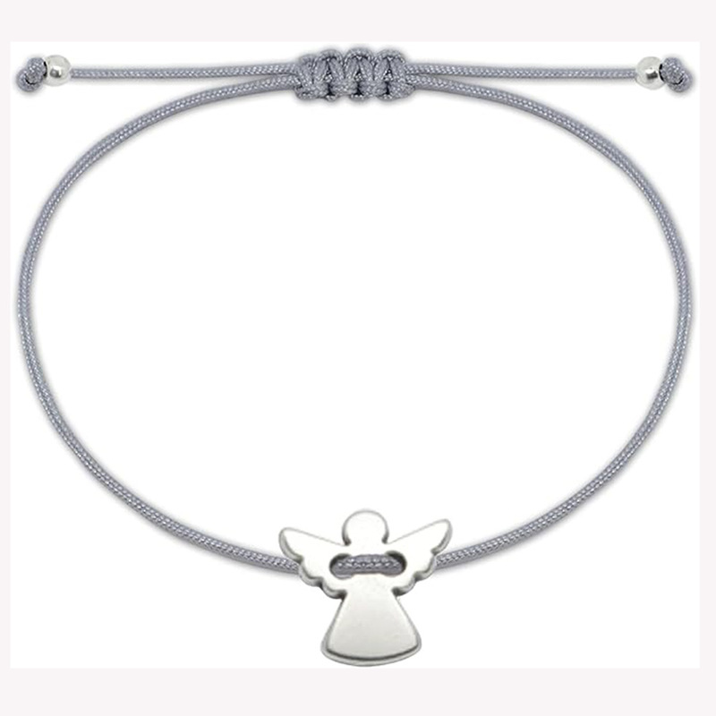 European and American angel bracelet hand woven adjustable stainless steel angel pendant color single rope woven angel bracelet European and American angel bracelet hand woven adjustable stainless steel angel pendant color single rope woven angel bracelet