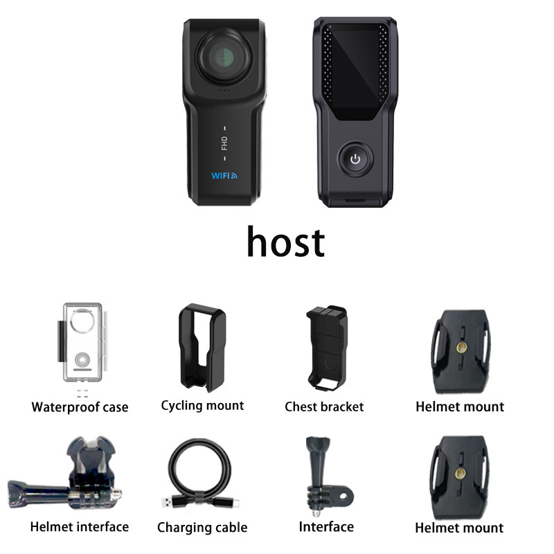新款WIFI版手机互联户外骑行自拍迷你防水1080高清拇指运动相机|undefined
