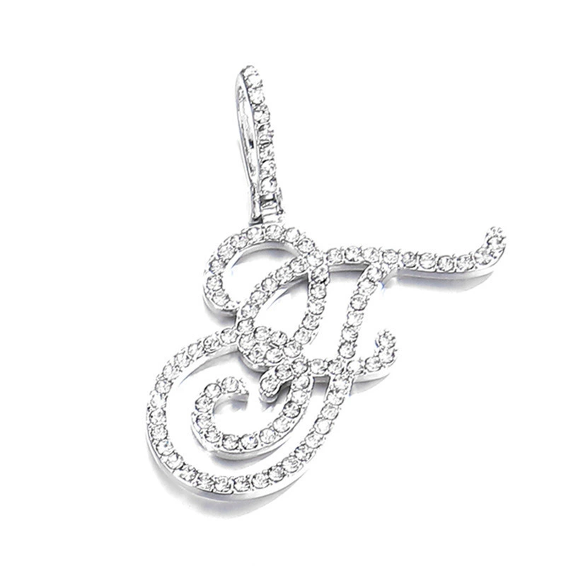 Подвес-цепочка из медной основы с позолотой 18K и цирконами, цепочка 45+5 см, подвеска 5 см