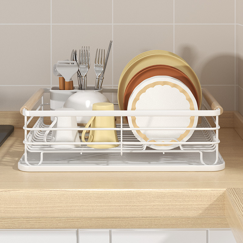 Kitchen Dish Rack for Bowls and Chopsticks Drain Rack Household Sink Countertop Tableware Cupboard Tableware Storage Rack Iron Art