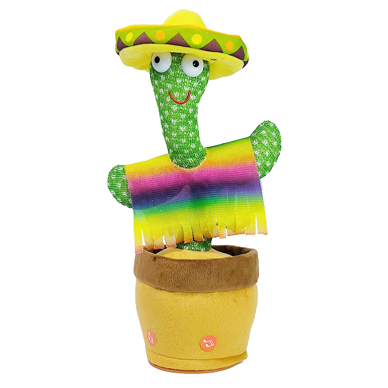 Bailando cactus juguete aprender a hablar y cantar muñeca torcida TikTok red arena roja talla mágica regalo de cumpleaños