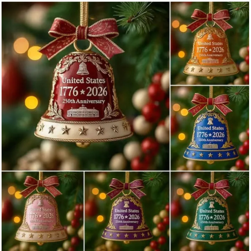 Anniversary Bell Ornament建国250周年纪念钟亚克力圣诞树挂件|undefined