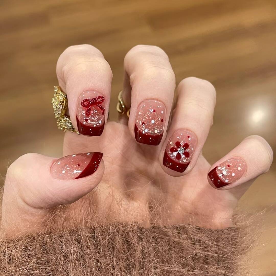 10 piezas de armadura de vestir de ojo de gato, armadura hecha a mano prefabricada, parche de uñas de estilo nacional, uñas terminadas, estilo extraíble