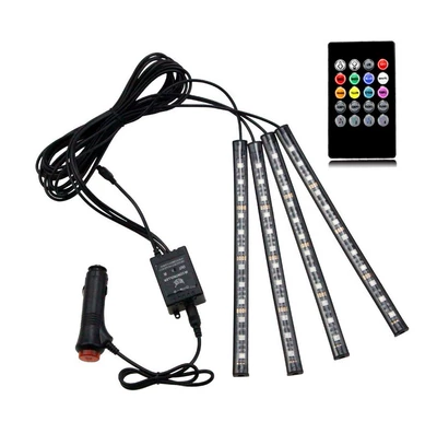 Cross-Border Led Car Interior Wireless Other lights - 12v-cigarette-lighter-48-lights-infrared-remote-control