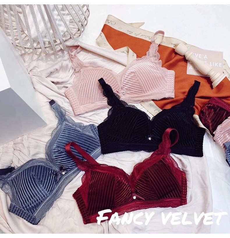 智贝详情图_6红彩儿丝绒内衣女聚拢加厚收副乳上托无钢圈文胸调