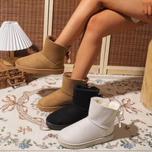 女鞋棉鞋女皮毛一体棉靴2025年保暖加绒设计雪地靴女新款加厚