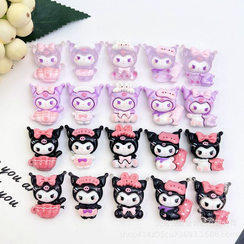 New Black Candy Mi Cartoon Resin Accessories Hole Shoes Mobile Phone Shell Hairpin Jewelry Blind Box Fortune Bag Internet Celebrant