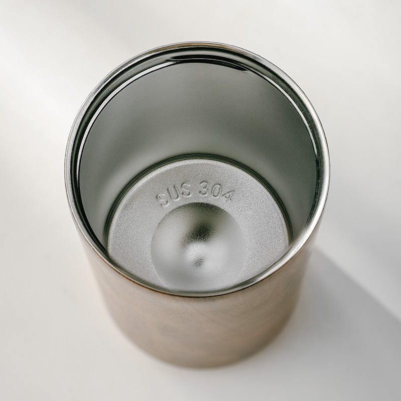 Bincooコーヒーカップ高級で洗練された保温カップ男性木目携帯外付けカップ男性|undefined