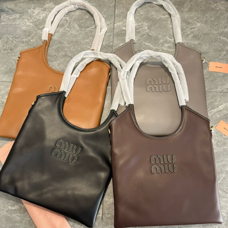 Miu New Canvas Commuter Retro Bag Fashionable Large-Capacity Underarm Tote Casual Versatile Shoulder Bag for Women