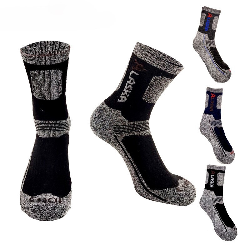 Cross-Border Amazon Ozen Socks Men's Mid-Calf Socks Towel Pressure Running Hiking Letter Sports Socks