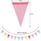 Cross-border Hot Selling Sackcloth Triangle Flag Birthday Party Wedding Flag European Style Holiday Decoration Color Flag in stock