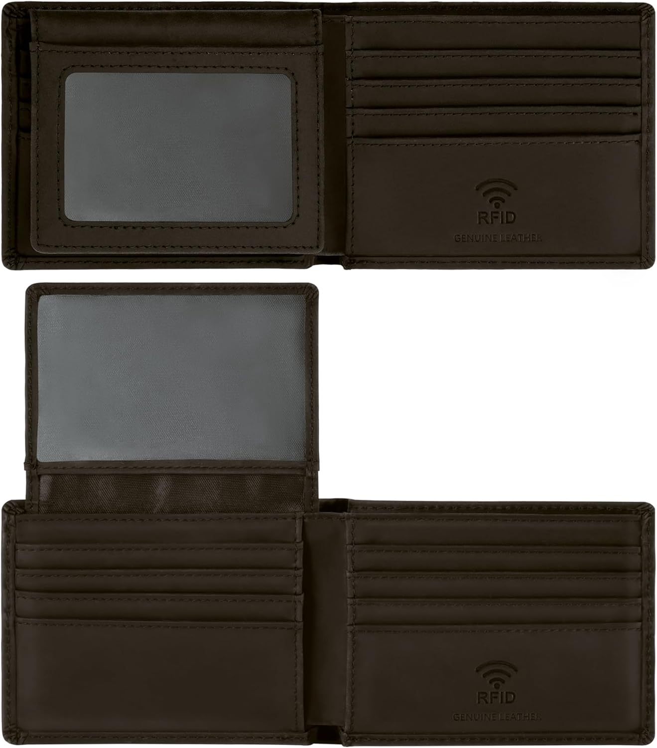 Fabricantes transfronterizos mayoristas de piel de vaca, bolso de cambio, cartera de cepillo antirrobo, cartera de cuero para hombres, cartera de cuero