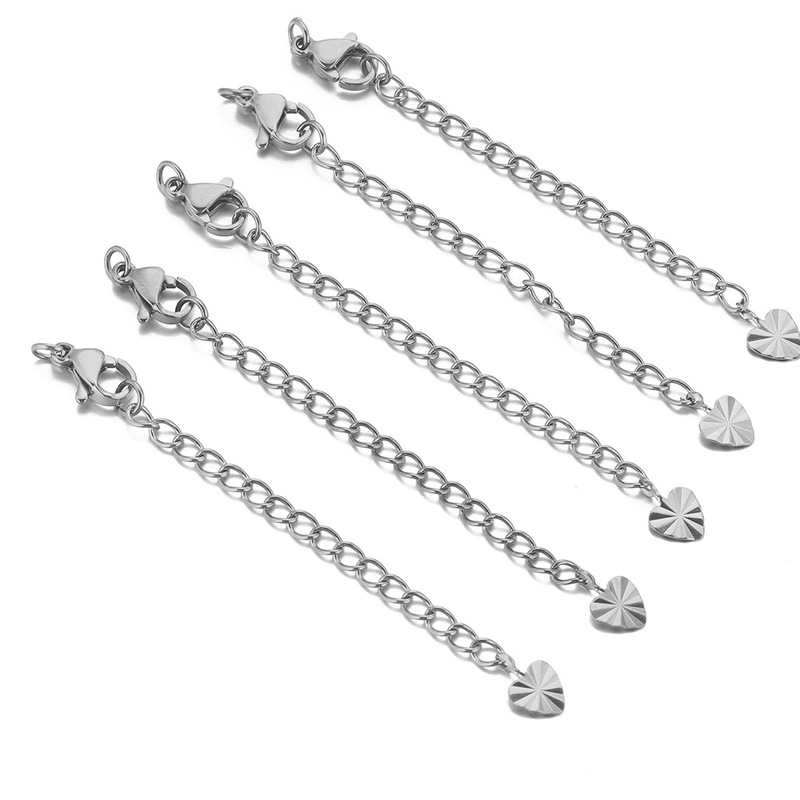 ステンレス鋼延長チェーンチタン鋼セットロブスタークラスプビーズテールチェーンネックレス延長チェーン diy アクセサリーチタン鋼テールチェーン|undefined