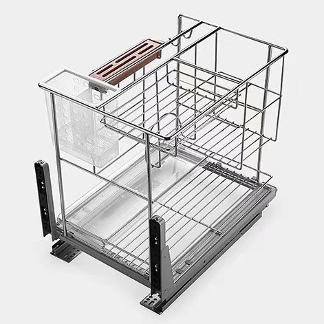 Condimento del Tesoro persa 304 cesta de acero inoxidable condimento azul mini cesta gabinete cajón-tipo cesta de drenaje