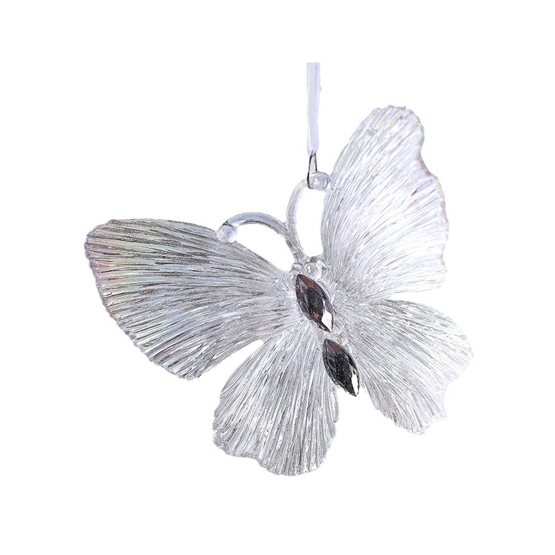 Nuevos productos transfronterizos transparentes y coloridos colgantes de Navidad campana carro acrílico colgantes de cristal decoración de Navidad