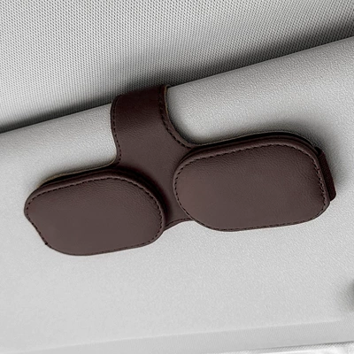 creative upgrade sun visor — Car Glasses Clip/Bill Clip - mocha-brown