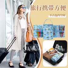 新款桶包毛线钩针编织工具收纳包可拆卸带标尺卷筒包居家收纳袋