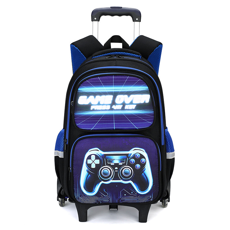 2025年新しくアップグレードされたキッズバッグクロスボーダー外国貿易小中学生トロリーランドセルゲームコンソールスクールバッグ|undefined