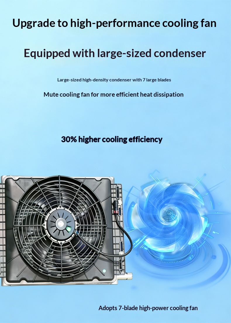 Cross-Border Supply of Integrated Parking Air Conditioners 12V24V Top-Mounted Inverter with High Cooling Capacity for Cooling and Heating in Light Trucks and Rvs